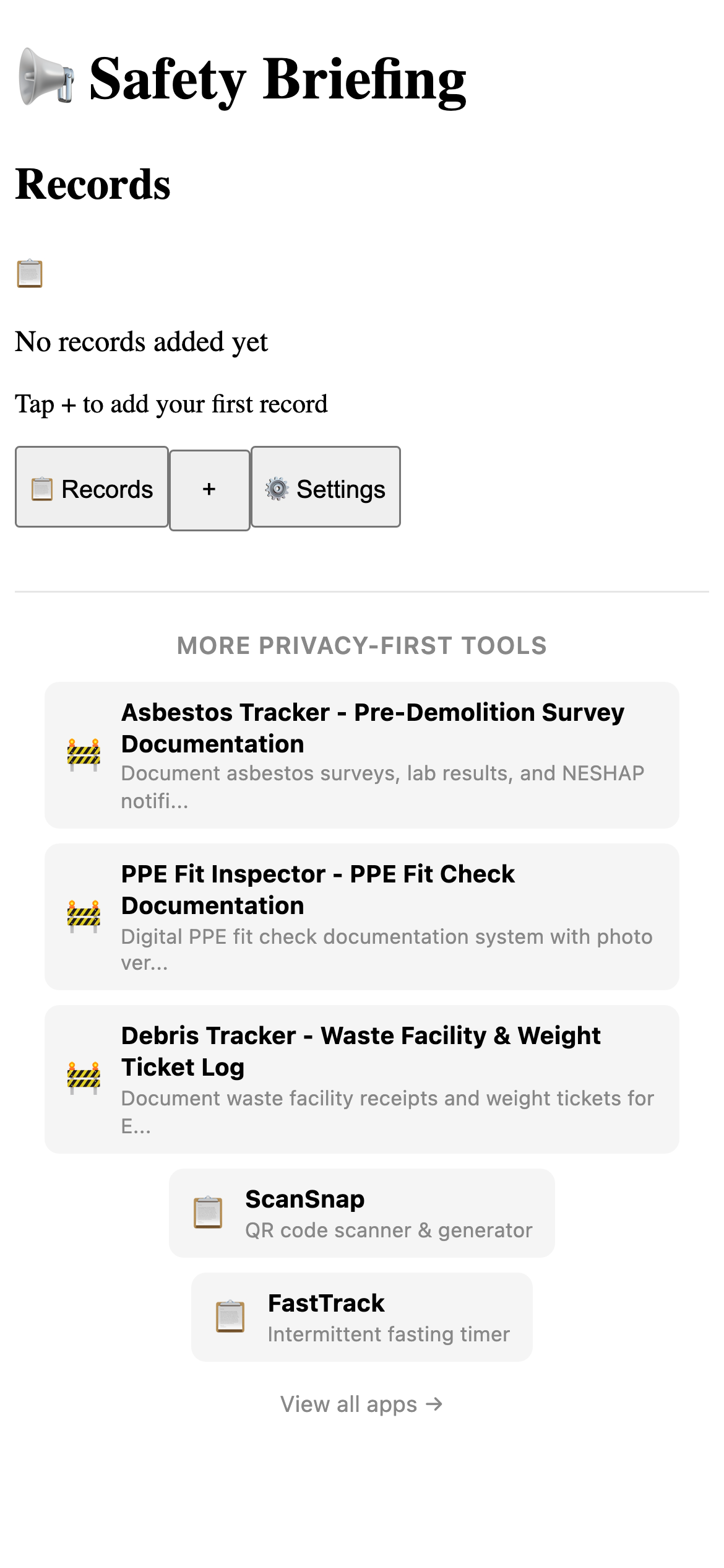 PPE Fit Inspector - PPE Fit Check Documentation Pro main interface